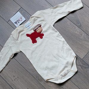 CATE & LEVI Organic Onesie - Baby - Made in Canada NEW NWT 6-12 mo Dog